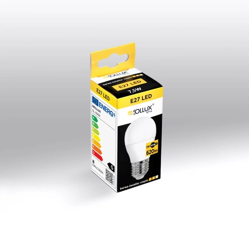 LED žárovka E27 7,5W 3000K teplá bílá pro lampu Sollux Lighting moderní