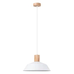 Závěsné svítidlo FANO bílá skandinávská do obýváku a jídelny ocel 34 cm SOLLUX LIGHTING