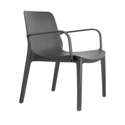 Moderní antracitové křeslo Ginevra Lounge do obýváku i na zahradu voděodolné