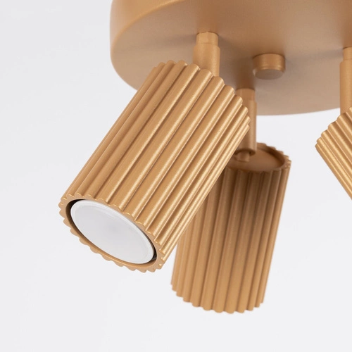 Stropní svítidlo zlaté KARBON 3P glamour s otočným stínidlem do obýváku a ložnice