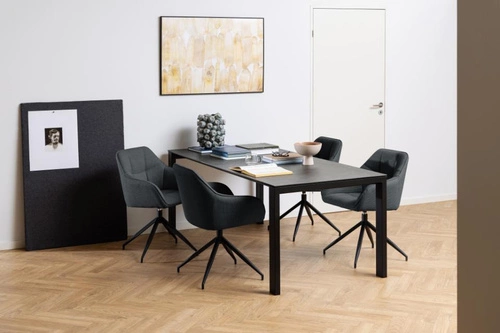 Otočená čalouněná židle Brenda Actona s područkami šedá do jídelny a obýváku