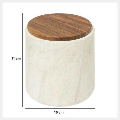 Koupelnový organizér na kosmetiku Come béžový travertin minimalistický kulatý 5five