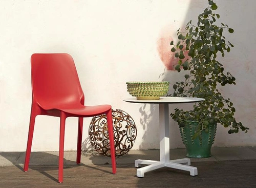 Zahradní židle Ginevra zelená stohovatelná moderní plastová na zahradu SCAB Design