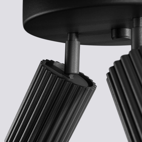 Stropní svítidlo černé Karbon 3P moderní hliníkové nastavitelné do obýváku a ložnice