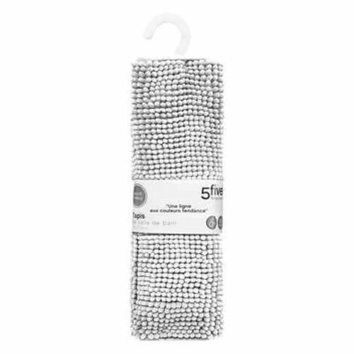 Bílý moderní koupelnový koberec 50x80 cm polyester Colors 5five simply smart do koupelny