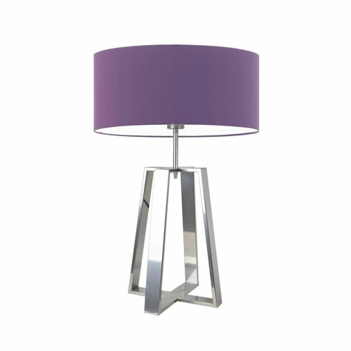 Noční lampička s fialovým stínidlem Thor moderní do ložnice a obývacího pokoje 61 cm