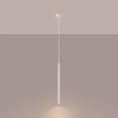 Moderní závěsné svítidlo ARCHE 1 bílé s nastavitelnou výškou nad jídelní stůl do obýváku a kuchyně