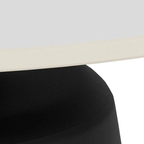 Konferenční stolek Santorini 70 cm kulatý bílý keramický do obýváku