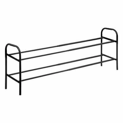 Kovový botník 5five simply smart černý loftový s nastavitelnou šířkou na 10 párů