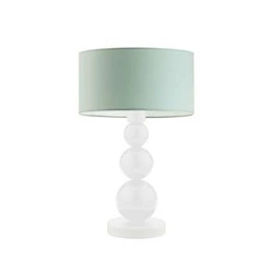 Stolní lampa Honolulu stínidlo mátové stojan bílý