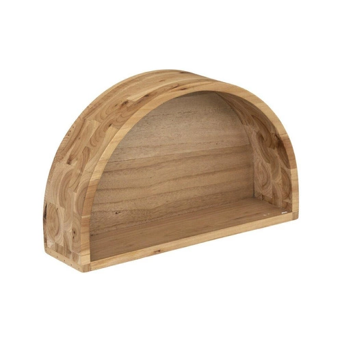 Sada 2 dřevěných polic Maude přírodní nástěnná police loftová do obýváku a pokoje