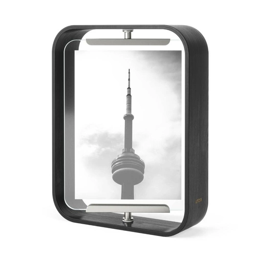 Dřevěný otočný fotorámeček 10x15 cm Bellwood černý na stůl Umbra