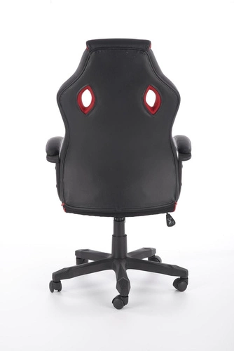 Ergonomické herní křeslo Fabi Intesi černo-červené kožené otočné k psacímu stolu