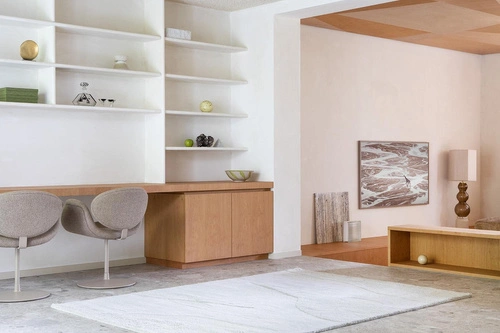 Vlněný koberec Decor Scape šedý 250x350 cm moderní do obýváku a ložnice snadné čištění