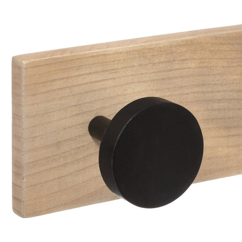 Nástěnný věšák do předsíně 5five simply smart loftový dřevěný s 6 černými háčky