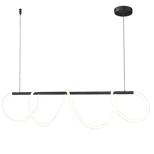 Závěsné LED svítidlo FANTASIA černé 120 cm moderní do obýváku a nad stůl