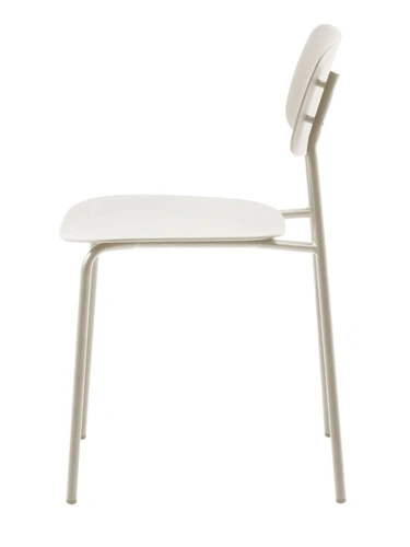 Moderní jídelní židle Kirkland z plastu béžová