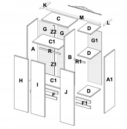 Sada ložnicového nábytku Diamante