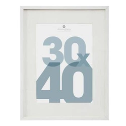 Bílý fotorámeček 30x40 Manu Atmosphera moderní na zavěšení na zeď