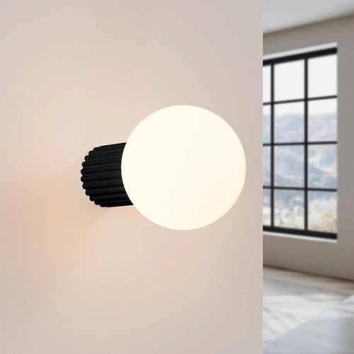 Nástěnné svítidlo HALO černé moderní IP44 do koupelny, obýváku a ložnice SOLLUX LIGHTING