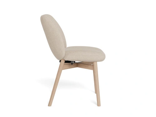 Actona Joy čalouněná skandinávská jídelní židle béžová dub