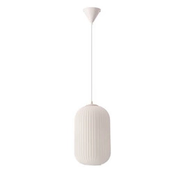CRESTO závěsná lampa bílá 1x40W E27 difuzor bílý