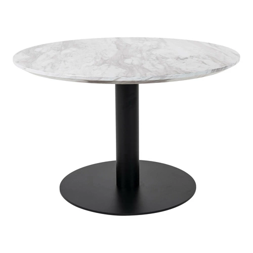 Konferenční stolek Bolzano 70 cm mramor/černá barva