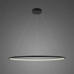Stropní LED svítidlo kulaté Ledové Kruhy 100 cm černé nastavitelné do obýváku Altavola Design
