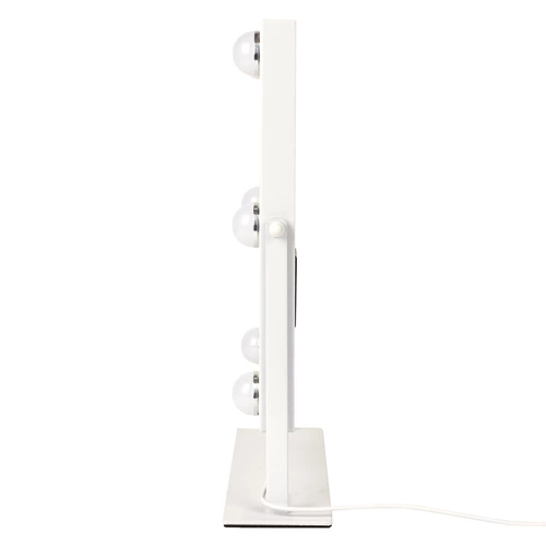 Intesi LED stojací kosmetické zrcadlo s reproduktorem a nabíječkou bílé obdélníkové