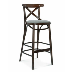 Barová židle s opěrkou Fameg BST-8810 CATA, čalouněná, dřevěná, na míru do kuchyně