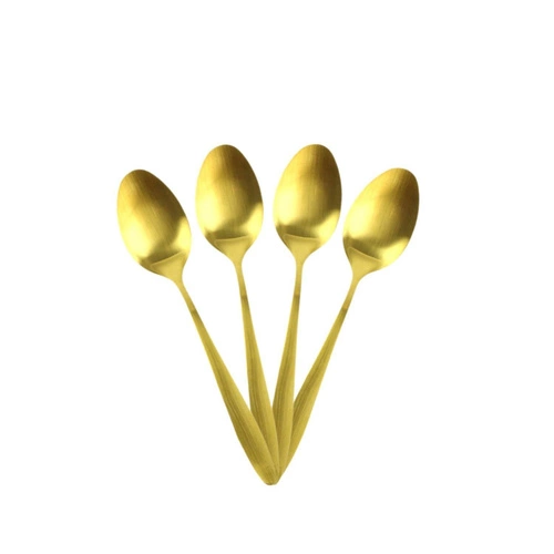 Sada zlatých příborů Charbon Intesi 16 dílů nerez vhodné do myčky elegantní