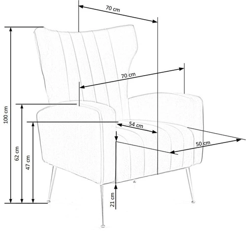 Křeslo ušák Valea sametové růžové glamour do obýváku relaxační s područkami Intesi