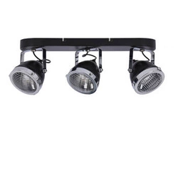 Stropní lampa Crazy strip černá 3x15W GU10 s čirým difuzorem