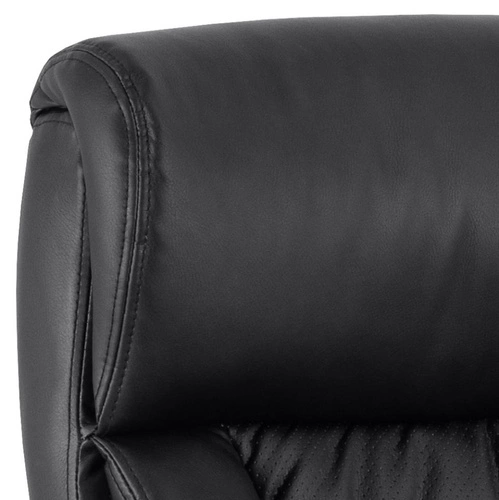 Ergonomická kancelářská židle Benson černá kožená otočná s nastavitelnou výškou