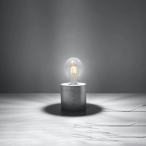 Salgado moderní betonová stolní lampa šedá do kanceláře a ložnice Sollux Lighting