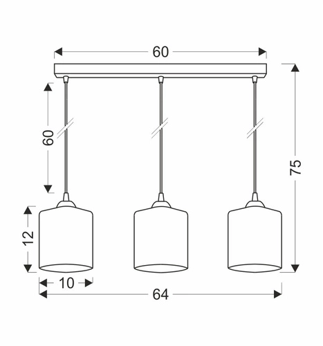 Stropní svítidlo Serena moderní černo-zlaté 3bodové do obýváku a jídelny