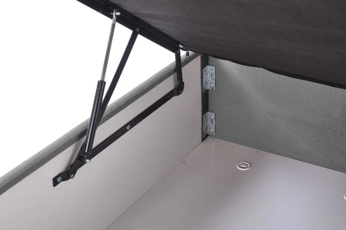 Čalouněná postel Renji 160x200 s úložným prostorem šedý samet do ložnice moderní