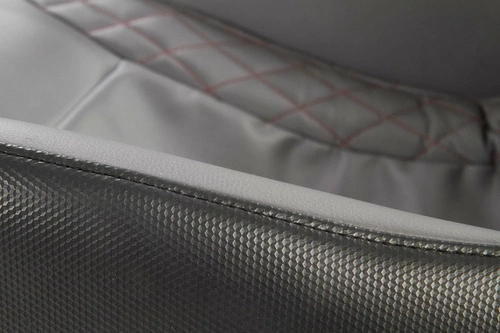 Masážní křeslo Daromir šedá ekokůže moderní relaxační do obýváku Intesi