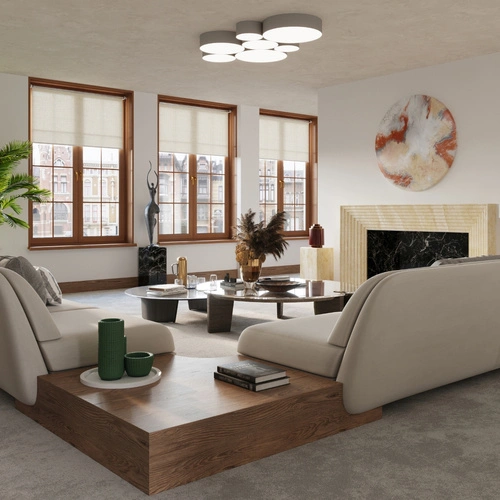 Stropní svítidlo kulaté Arena 55 šedé moderní do obýváku a kuchyně Sollux