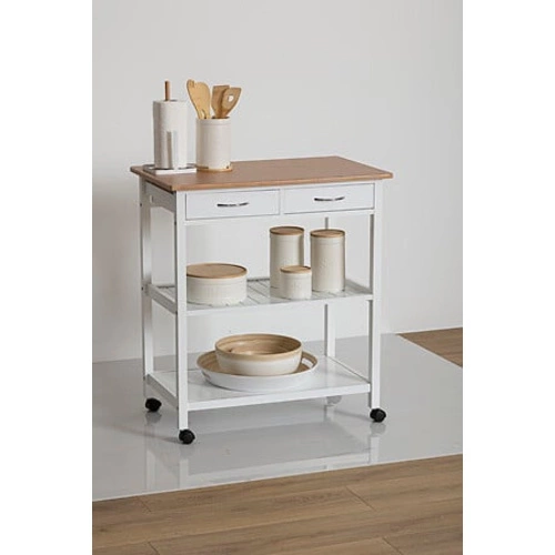 Velký kuchyňský vozík / kuchyňský ostrůvek bílý