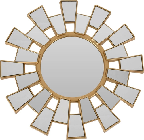 Moderní zlaté nástěnné hodiny s zrcadly Reish do obývacího pokoje nebo předsíně Intesi