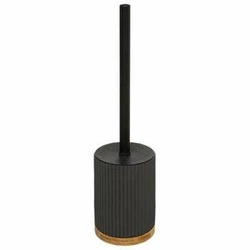 Černý WC kartáč Moder bambusový moderní stojací do koupelny 5five