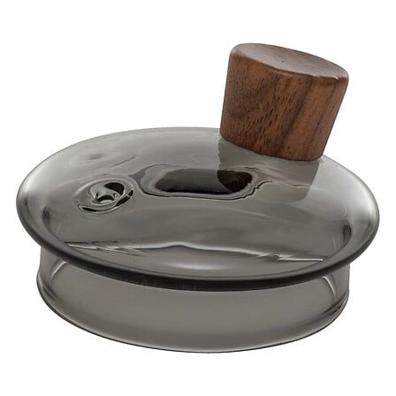 Skleněná konvice Twisted Lime 800 ml na čaj a bylinky – šedé borosilikátové sklo