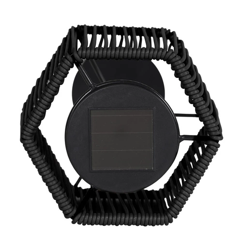 Solární LED stolní lampa Merrill černá do zahrady a na terasu odolná vůči povětrnostním vlivům