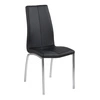Jídelní židle Asama Actona černá čalouněná ekokůže moderní s kovovými nohami