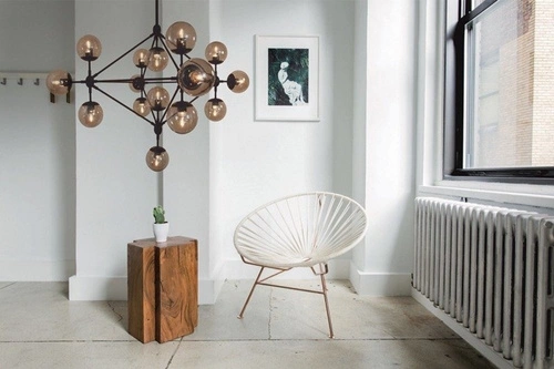 Závěsné svítidlo koule ASTRIFERO-15 jantarová černá 110 cm do obýváku a jídelny