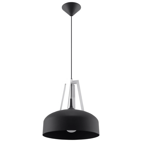 Závěsná lampa CASCO černá/bílá