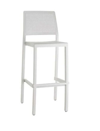 Barová židle Emi 65 cm světle šedá moderní s opěrkou do kuchyně a jídelny SCAB Design