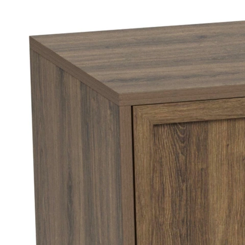 Komoda Palmdale kouřový dub moderní na černých nožkách 80 cm