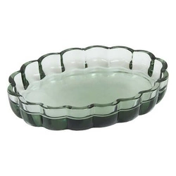 Skleněná mýdlenka Florea zelená kulatá moderní do koupelny 5five simply smart